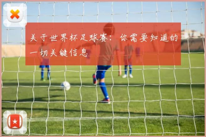 关于世界杯足球赛：你需要知道的一切关键信息